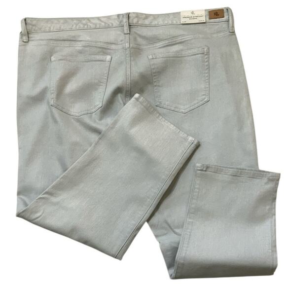 Ralph Lauren Pant Womens Plus Size 22 Mid Rise Straight Stretch Streetwear NWT - Picture 4 of 14